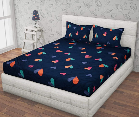 Round Elastic Fitted Double Bed Bedsheet