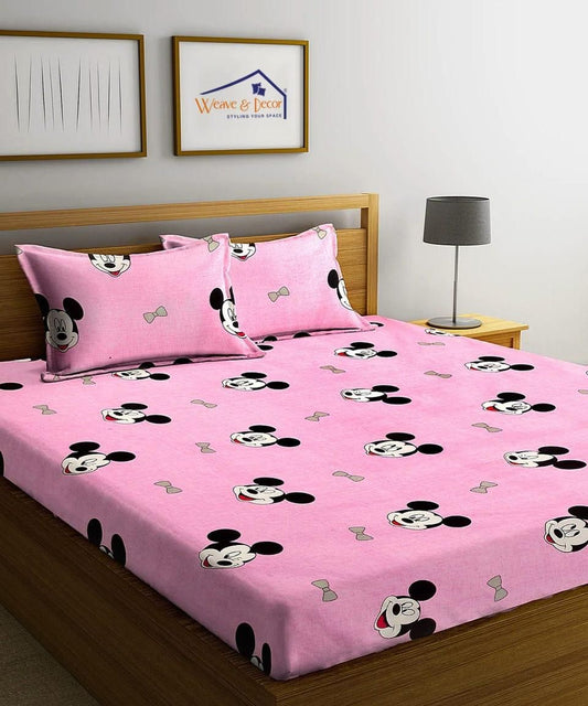 Round Elastic Fitted Double Bed Bedsheet