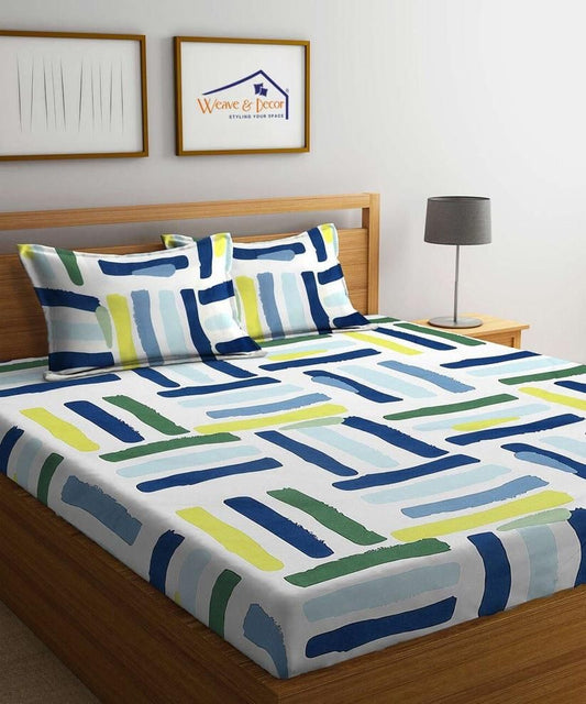 Round Elastic Fitted Double Bed Bedsheet